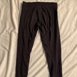 Garage black low rise wide waistband leggings